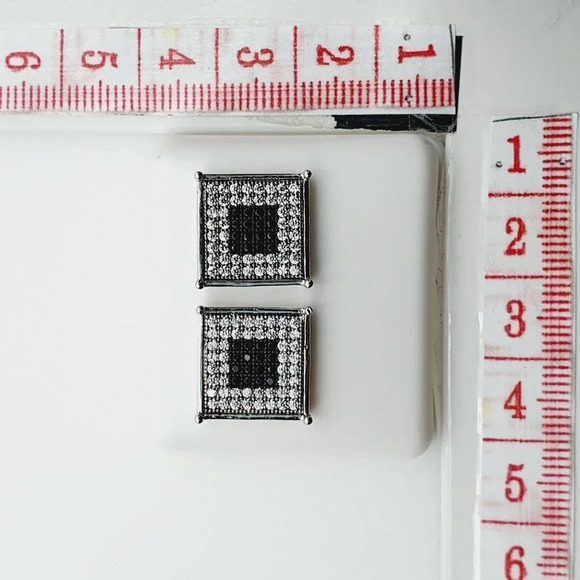 925 Sterling Silver Plated CZ Earrings, EVBRS678 - Picture 10 of 10